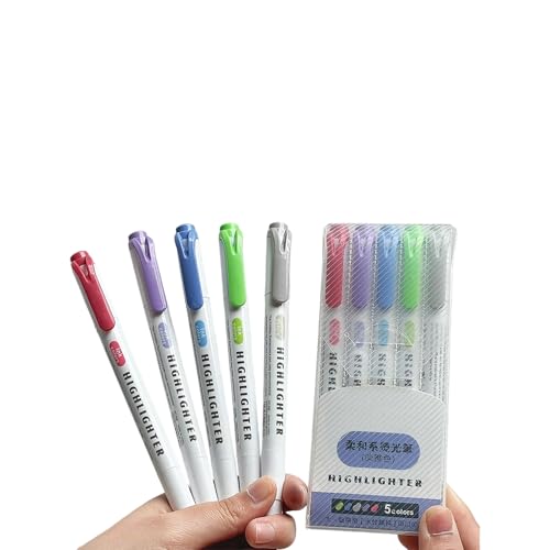 5/15 Pcs Doppelendes Highlighter Fluoreszenz Highlighter Marker Schnelltrocknen Für Scrapbooking Calendar Journal Journal Notebook Fluoreszenzstift von YUGSHNKFC