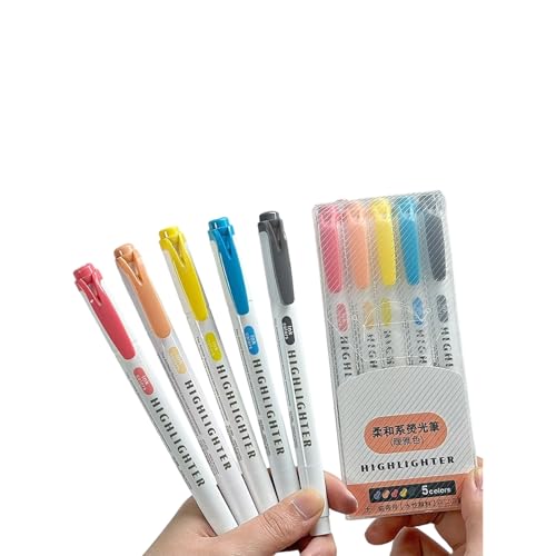 5/15 Pcs Doppelendes Highlighter Fluoreszenz Highlighter Marker Schnelltrocknen Für Scrapbooking Calendar Journal Journal Notebook Fluoreszenzstift von YUGSHNKFC