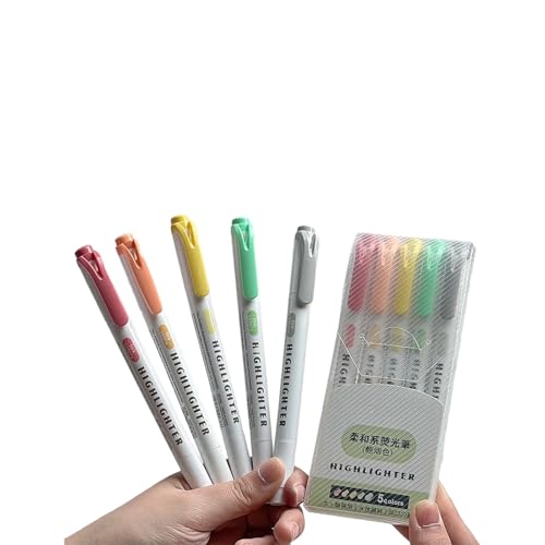 5/15 Pcs Doppelendes Highlighter Fluoreszenz Highlighter Marker Schnelltrocknen Für Scrapbooking Calendar Journal Journal Notebook Fluoreszenzstift von YUGSHNKFC