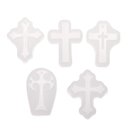 5pieces/Set Für Kreuzform Silikon Anhänger Formen Harzguss 5pieces/Set Für Kreuzform Silikon Anhänger Formen Harzguss von YUGSHNKFC