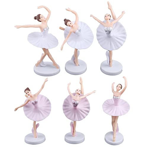 6 Stück Ballett Mädchen Kuchen Party Kuchen Dekoration Supplies Weiß Cupcake Topper für Ballettpartys 6 Stück Ballett Mädchen Kuchen Party Kuchen Dekoration Supplies Weiß Cupcake Topper für Ballettpartys von YUGSHNKFC