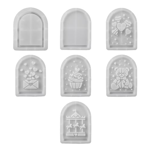 7-teiliges Silikonformen-Set für einzigartige Ornamente und Kerzenhalter, stabile Silhouetten, Lichtdekoration, Lichtdekoration von YUGSHNKFC