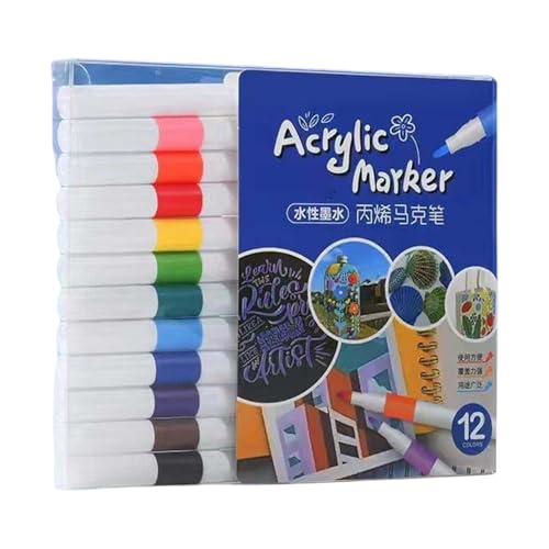 Acryl-Marker, Acrylstifte, Zeichenstift, Acryl-Marker, Acrylstifte, Acrylstifte, Schulbedarf, 12/24/48 Farben von YUGSHNKFC