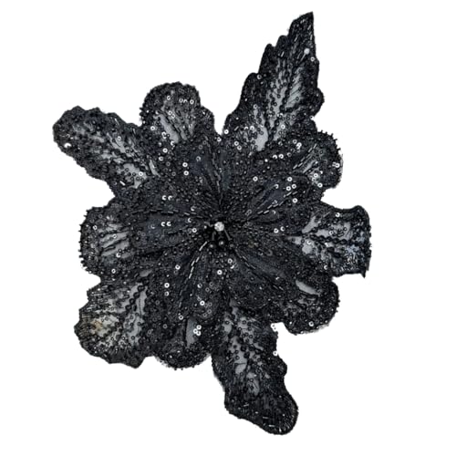 Auffälliger Blumenstoff Pailletten Nähen auf Patches für Hochzeit/Abendkleid Kleidung Patches von YUGSHNKFC