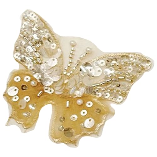 Auffälliger Schmetterlingsstoff mit Pailletten, zum Aufnähen auf Hochzeit/Abendkleid, Kleidungsflicken von YUGSHNKFC