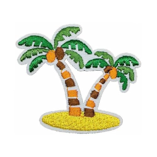 Bestickter Stoffaufnäher mit Strandmotiv zum Aufbügeln für Kleidung, Jacken, Jeans, Rucksäcke von YUGSHNKFC
