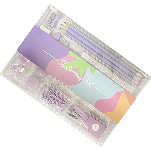 Binder-Clips, Cartoon-Notizbuch, multifunktionale Büroklammern, Radiergummi, Anspitzer, Bleistifte, Schule, Bürobedarf für Lehrer von YUGSHNKFC