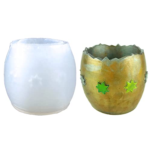 Blumentopf-Silikonform, Beton, Zement, Blumentopf, Epoxidharz, Make-up-Pinselhalter von YUGSHNKFC