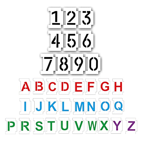 Bordstein-Schablone, Buchstaben, Zahlen, Vorlagen, wiederverwendbar, Kunst, Handwerk, Farbe auf Holz, Stoff, Stein, Kreidetafel, Beschilderung Bordstein-Schablone, Buchstaben, Zahlen, Vorlagen, wiederverwendbar, Kunst, Handwerk, Farbe auf Holz, Stoff, Stein, Kreidetafel, Beschilderung von YUGSHNKFC