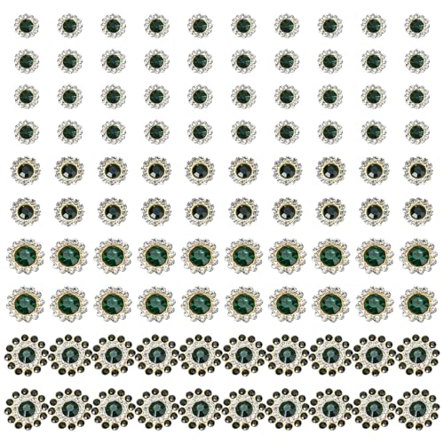 Bunte Strasssteine zum Aufnähen, Blumenform, Kristall, flache Rückseite, zum Basteln und Verzieren von Kleidung, 100 Stück Bunte Strasssteine zum Aufnähen, Blumenform, Kristall, flache Rückseite, zum Basteln und Verzieren von Kleidung, 100 Stück von YUGSHNKFC