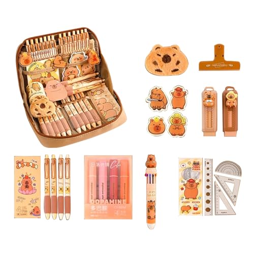 Cartoon Schule Schreibwaren mit großem Federmäppchen Radiergummi Textmarker Gelstift Büroklammer Lineal Cartoon Aufkleber Federmäppchen Cartoon Schule Schreibwaren mit großem Federmäppchen Radiergummi Textmarker Gelstift Büroklammer Lineal Cartoon Aufkleber Federmäppchen von YUGSHNKFC