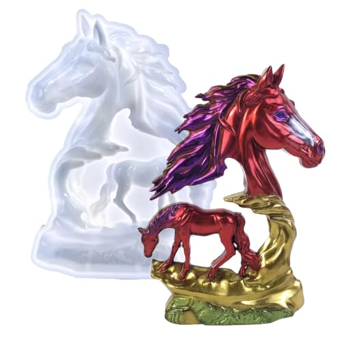 Castimng Gießform für Pferdeskulpturen, hochtemperaturbeständige Silikonformen, handgeschnitzte Tierfiguren, Dekorationsformen Castimng Gießform für Pferdeskulpturen, hochtemperaturbeständige Silikonformen, handgeschnitzte Tierfiguren, Dekorationsformen von YUGSHNKFC