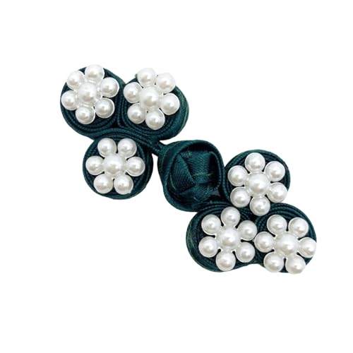 Cheongsam Knöpfe mit Perlen, chinesische Verschlüsse, Knoten, Frosch, handgefertigte Nähverschlüsse für Frauen, Knoten, Frosch, Perlenverschlüsse, Nähverschlüsse, Cheongsam von YUGSHNKFC
