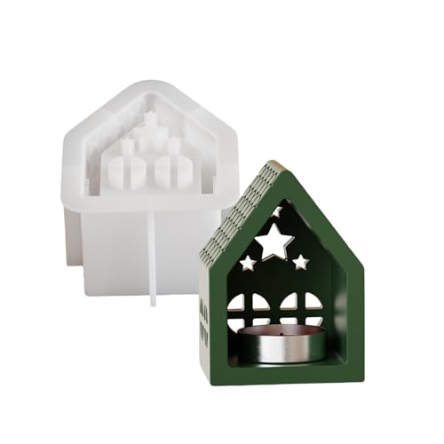 Einfache Veröffentlichung Von Silikonform Für Kerzensecorative House Holder Form Desktop Verzierungen Machen Urlaubsfeier von YUGSHNKFC