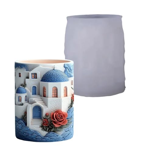 Einzigartiges Tassen Design Silikonhandwerksform Für Handgefertigte Harz Stifthalter Pflanzentöpfe Und Kreative Geschenkkreationen Gypsum Cup Form von YUGSHNKFC