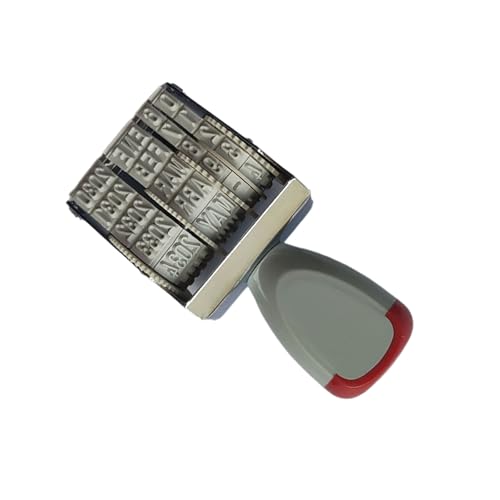 Englisch/Spanisch/Französisch Datumsstempel Zahlenstempel Einstellbare Ziffern Zahlenstempel Tinte Dater Stempel für Büro Multifunktionaler Zahlenstempel Spanisch/Französisch Datumsstempel Englisch von YUGSHNKFC
