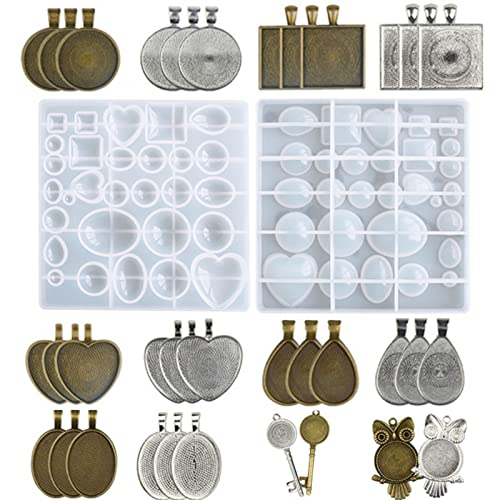 Epoxidharz-Form, rund, quadratisch, Herz, Tropfenform, ovale Anhänger, Kunstharz, Gießform, Ornamente, Silikon Epoxidharz-Form, rund, quadratisch, Herz, Tropfenform, ovale Anhänger, Kunstharz, Gießform, Ornamente, Silikon von YUGSHNKFC