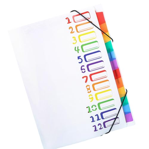 Fächermappe mit 12 Fächern, Briefform, Sortierordner, erweiterbarer Dokumenten-Organizer, 325 x 245 mm, Business-Organizer Fächermappe mit 12 Fächern, Briefform, Sortierordner, erweiterbarer Dokumenten-Organizer, 325 x 245 mm, Business-Organizer von YUGSHNKFC
