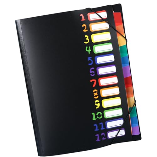 Fächermappe mit 12 Fächern, Briefform, Sortierordner, erweiterbarer Dokumenten-Organizer, 325 x 245 mm, Business-Organizer Fächermappe mit 12 Fächern, Briefform, Sortierordner, erweiterbarer Dokumenten-Organizer, 325 x 245 mm, Business-Organizer von YUGSHNKFC