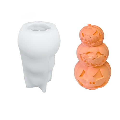 Flexible Silikon Backform Schädel/Kürbisform Halloween Party Decors Crafting Supply Food Grade Easy Cleaning Design Schädel Stapelform Schimmel von YUGSHNKFC