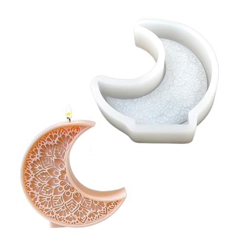Fondant Schokoladenform Moon Burles Muster Silikonform Duft Kerze Schimmel Festival Tisch Ornament Werkzeug von YUGSHNKFC