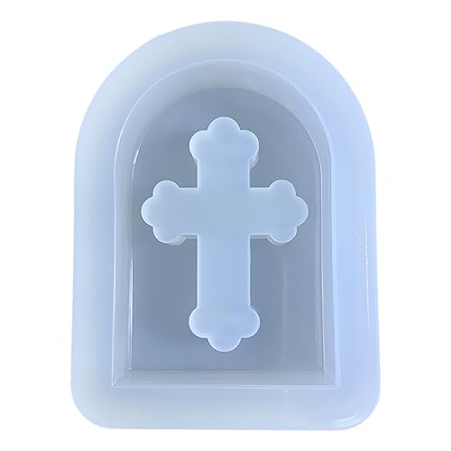 Geometrie gekreuzter Grabstein Ornament Silikon Epoxidharz Form Schlüsselanhänger Anhänger Schmuck für Taschen Dekorationen Handwerk von YUGSHNKFC