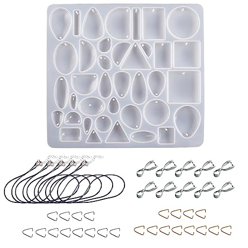 Geometrische Ohrring-Anhänger, Epoxidharz-Formen, Silikonform, Gepäckanhänger, Gießformen mit Loch zur Herstellung Geometrische Ohrring-Anhänger, Epoxidharz-Formen, Silikonform, Gepäckanhänger, Gießformen mit Loch zur Herstellung von YUGSHNKFC