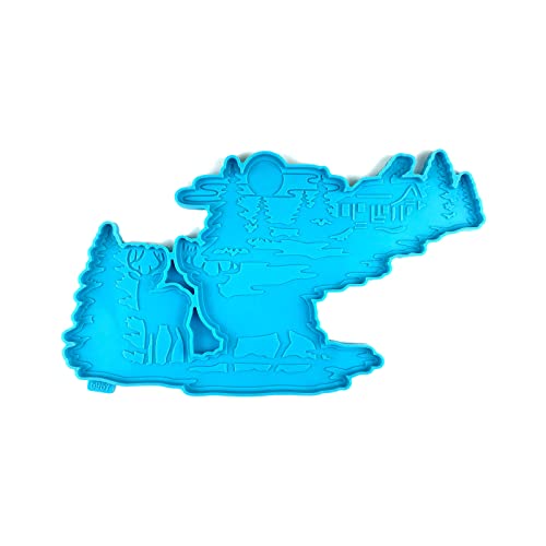Glänzende Silikon-Elchformen, Wandmontage, Weihnachts-Hirschform, Ornamente, Anhänger, Schmuck, Epoxidharz, Bastelformen Glänzende Silikon-Elchformen, Wandmontage, Weihnachts-Hirschform, Ornamente, Anhänger, Schmuck, Epoxidharz, Bastelformen von YUGSHNKFC