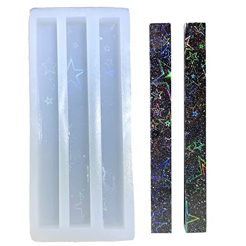 Glänzende Silikonform für lange Wachsstifte, Lichter, Anhänger, Ornamente, Schmuck, Epoxidharz, Bastelform von YUGSHNKFC