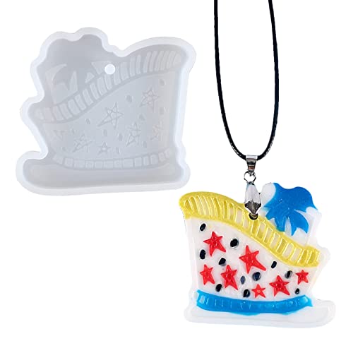 Glänzende Weihnachts-Serie, Ornamente, Silikon, Epoxidharz, Schlüsselanhänger, Anhänger, Schmuck zum Basteln von YUGSHNKFC