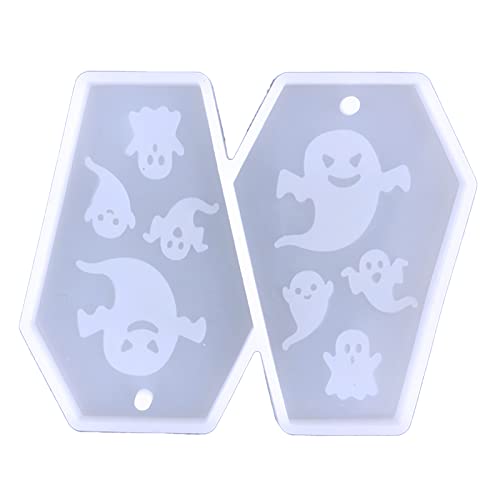 Halloween-Kürbis für Kopf, Fledermaus für Silikonform, geeignet für Epoxidharz, Anhänger, Ohrringe, Schmuck von YUGSHNKFC