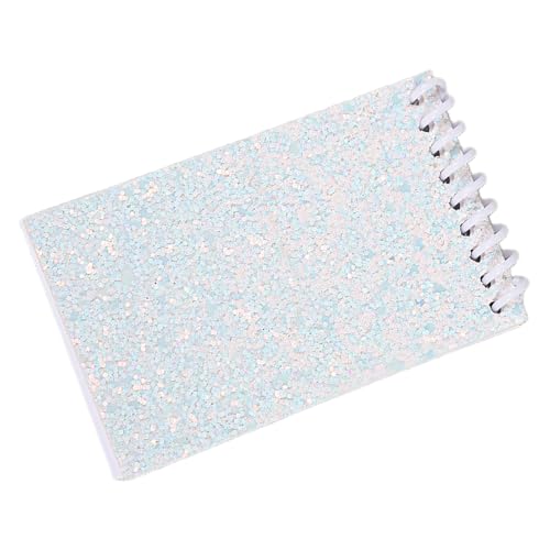 Kleines Notizbuch mit Doppelspulenbindung, 20 Blatt, unliniert, kleine Notizblöcke mit glitzernden Pailletten, Einband für Tagebuch, Schreiben, Taschennotizblöcke von YUGSHNKFC