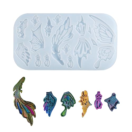 Kristall-Epoxid-Form, Ohrringe, Schmuck, baumelnde Anhänger, Dekorationen, dreidimensionale Schmetterlinge, Silikonform von YUGSHNKFC