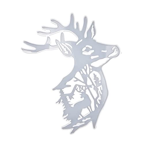 Kristall-Tropfenform Hirsch für Kopf, kleines Geweih, Hausnummer, Anhänger, Schmuck, Wanddekoration, Harz-Silikonform von YUGSHNKFC