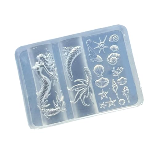 Meereskreatur Silikonnägel Schimmelpilze Für Harzschmuck Beinhalten Schildkröten Seahorse Und Muschelgeprägte Nagelkunst Silikonform von YUGSHNKFC