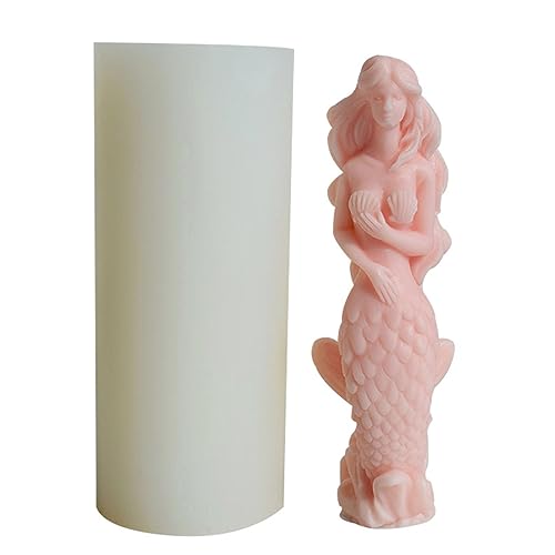 Meerjungfrau Silikonform Epoxidharzform Tisch Ornament Form Duft Kerzenpflaster Machen Werkzeug Einfach Zu Reinigen von YUGSHNKFC