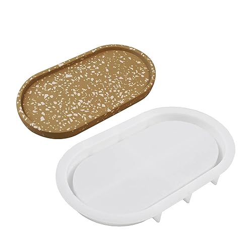 Ovales Schale Tablett Silikonform Fruchtplatte Gussformen Handgefertigte Silikonkristall Epoxidharzform Cup Matte von YUGSHNKFC