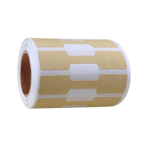 Packung 500 Schmuckpreise Label Handgefertigte Kraftpapieraufkleber Beschriftungen Selbstkleber Eindrückung Haftttag Für Halskette Schmuck Dekoration Aufkleber von YUGSHNKFC