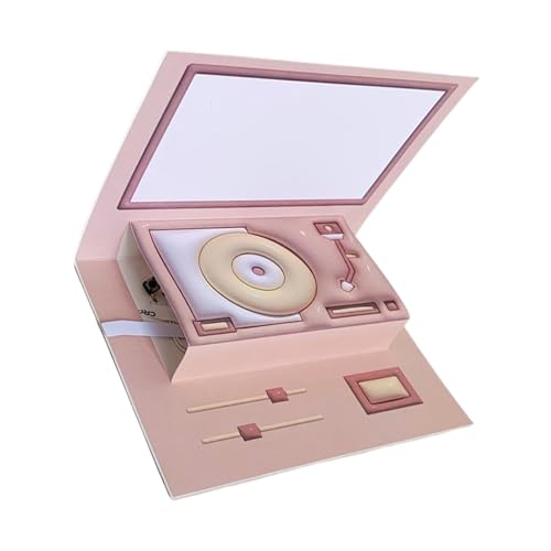 Popup-Karte zum Muttertag, 3D-Phonograph, Pop-Up-Geburtstagskarten mit Umschlag und abnehmbarer Notiz für Frauen, Mädchen, Großmutter von YUGSHNKFC