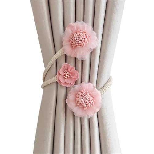 Raffhalter aus Metallseil, für Fenster, Vorhang, Clip, elegante künstliche Blumen, Vorhang-Raffhalter für Schlafzimmer, Kinderzimmer, Kinderzimmer von YUGSHNKFC