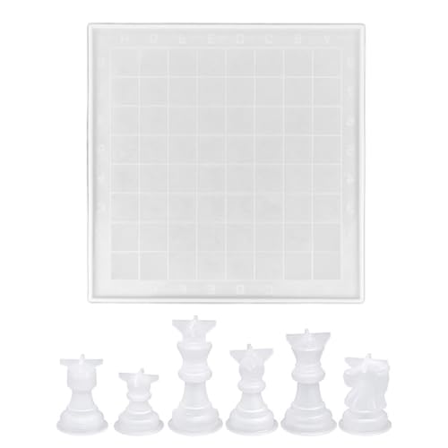 Schachfiguren-Harzgehäuse, 3D-internationales Schach-Silikonform, Backwerkzeug für Schmuckdekorationen von YUGSHNKFC