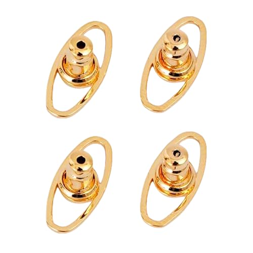 Set mit 4 leichten Ohrring-Verschlüssen, bequem zu tragen, Ohrstecker, Stabilisatoren, modischer Schmuckrücken für Damen von YUGSHNKFC