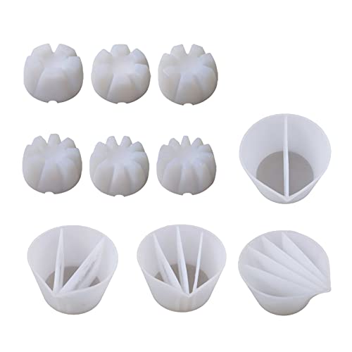 Silikon-geteilte Becher, 2/3/4/5 Kammern, wiederverwendbar, Silikon-Ausgießer, geteilte Tassen, 10 Stück/Set für Acrylfarbe, Harz, Werkzeuge Silikon-geteilte Becher, 2/3/4/5 Kammern, wiederverwendbar, Silikon-Ausgießer, geteilte Tassen, 10 Stück/Set für Acrylfarbe, Harz, Werkzeuge von YUGSHNKFC