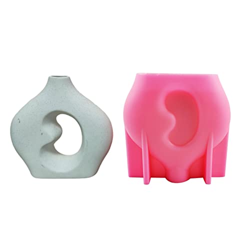 Silikonblume Vase Harzformen Schargen Runden Vase Formen Für Aufbewahrungsflaschen Kerzenhalter Epoxidharz Gussform Kunst von YUGSHNKFC