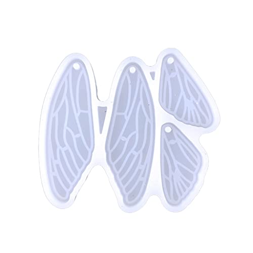 Silikonform mit Flügeldekor, geeignet für Epoxidharz, Bastelrucksäcke, Anhänger, Ornamente, Schmuckherstellung von YUGSHNKFC