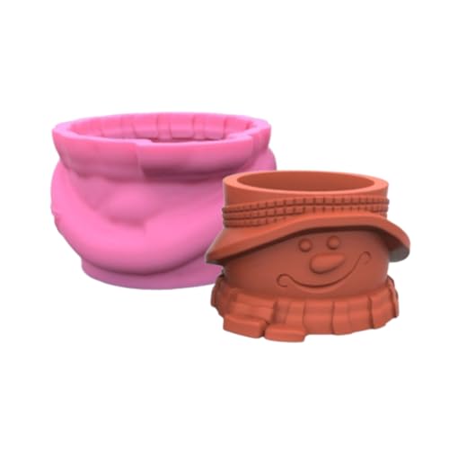 Silikonform mit Schneemann-Puppe, Blumenform, Betonform, Pflanzgefäß für Harzdekoration von YUGSHNKFC