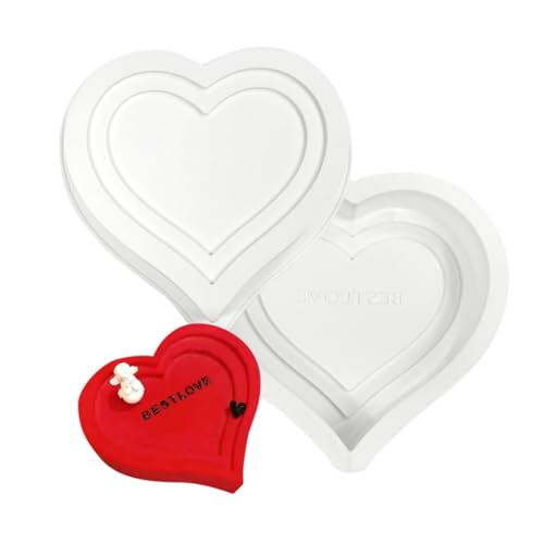 Silikonformen zum Valentinstag, Herzform, Fondant, Schokolade, Kuchendekoration, Werkzeug, Kerzen, Seife, leicht zu reinigen von YUGSHNKFC