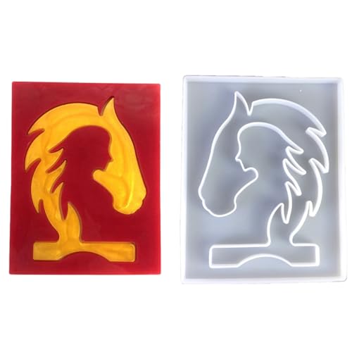 Stilvolle Silikonform Pferdekopf Ornament Gießform Mädchen Form Dekoration Formen handgefertigt Ornament von YUGSHNKFC