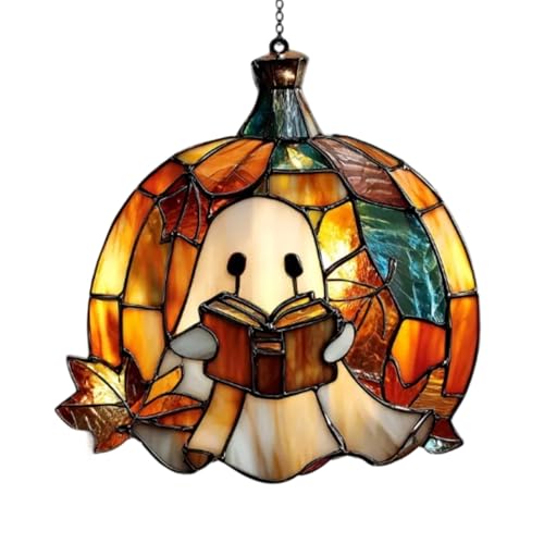 Unzerbrechliches Acryl-Fensterschild zum Aufhängen im Innen- und Außenbereich, Herbstdekoration, für Schlafzimmer, Veranda, Acryl, Halloween-Fensterschild von YUGSHNKFC