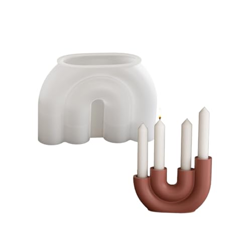 Verschiedene Größen, gebogene Form, stabiles Silikonform-Set, tragbares Zubehör für Bastelbedarf, Kerzenherstellung, Gips, Basteln von YUGSHNKFC